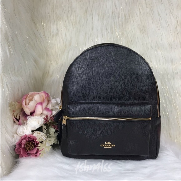Coach Handbags - Coach Medium Charlie Backpack In Pebble Leather